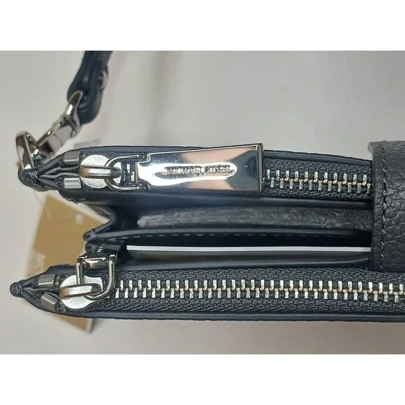 Michael Kors Jet Set Travel Continental Leather Wristlet Wallet Slate Gray NWT - Picture 4 of 16